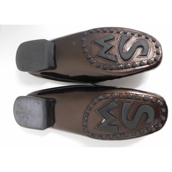 Stuart‎ Weitzman Brown Patent Leather Mule Flats 9.5 B - Picture 6 of 6